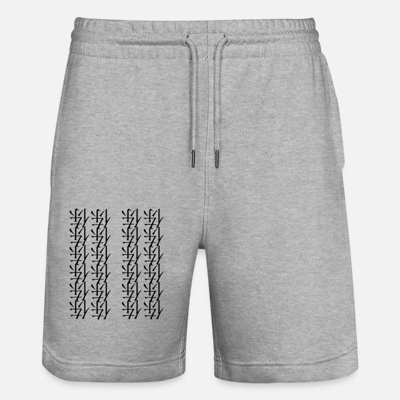 Königliches Design - Stanley/Stella Unisex Bio Joggingshorts Trainer  - Grau meliert