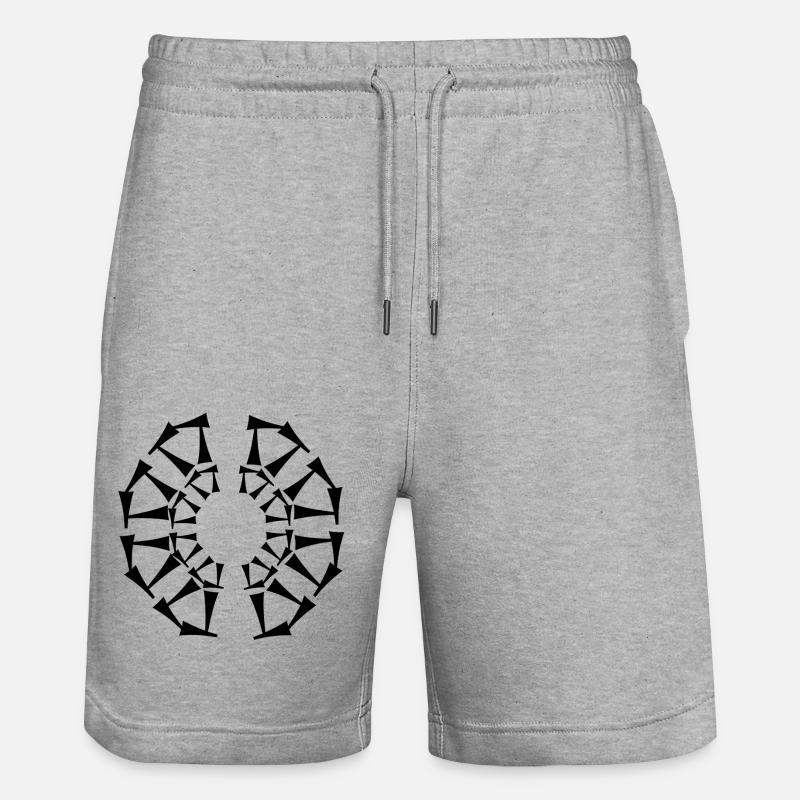 Conception tri-circulaire - Short de jogging bio TRAINER Stanley/Stella unisexe - gris chiné