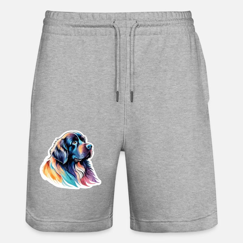 Aquarelles de Terre-Neuve - Short de jogging bio TRAINER Stanley/Stella unisexe - gris chiné