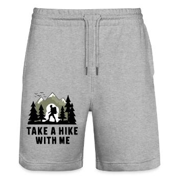 Wandern Wanderer Faites une randonnée avec moi - Short de jogging bio TRAINER Stanley/Stella unisexe - gris chiné - Devant - Nik (191cm) & Marisol (170cm)