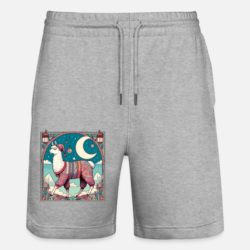 Cadeau de pyjama lama - Short de jogging bio TRAINER Stanley/Stella unisexe - gris chiné