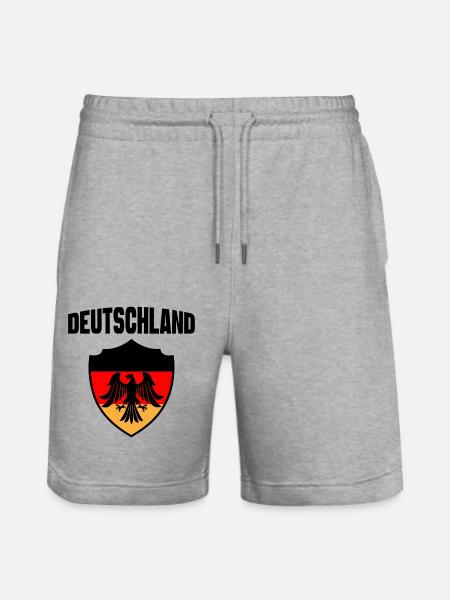 Deutschland - Stanley/Stella Unisex Bio Joggingshorts Trainer - Grau meliert