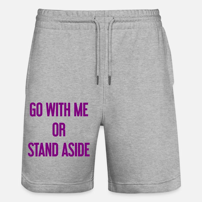 Geh mit oder beiseite - Stanley/Stella Unisex Bio Joggingshorts Trainer  - Grau meliert