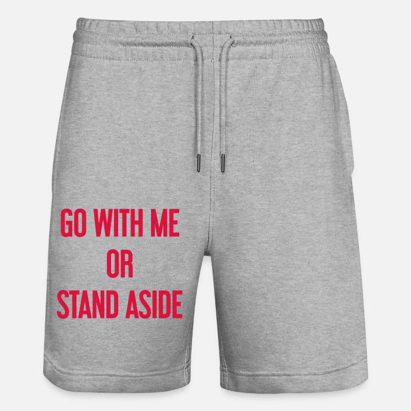 Geh mit oder beiseite - Stanley/Stella Unisex Bio Joggingshorts Trainer  - Grau meliert