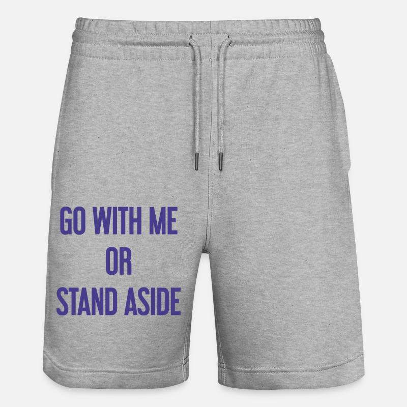 Geh mit oder beiseite - Stanley/Stella Unisex Bio Joggingshorts Trainer  - Grau meliert