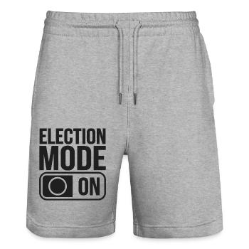 Mode électoral sur les élections américaines - Short de jogging bio TRAINER Stanley/Stella unisexe - gris chiné - Devant - Nik (191cm) & Marisol (170cm)