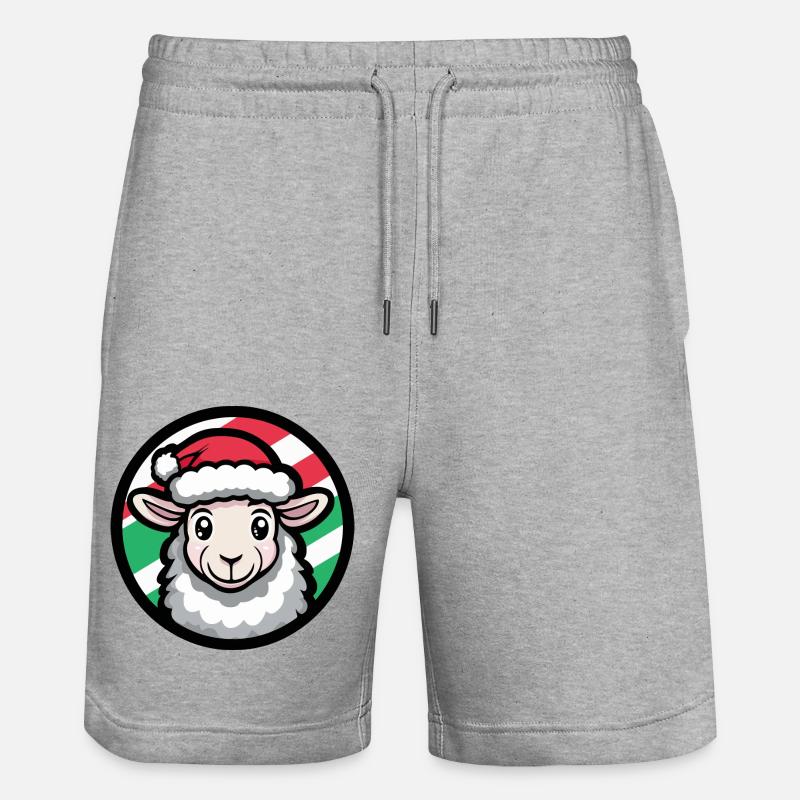 Mouton Animal de Noël - Short de jogging bio TRAINER Stanley/Stella unisexe - gris chiné