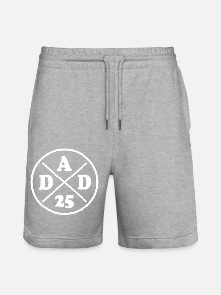 Dad 2025 - dad 25 - Stanley/Stella Trainer Unisex Organic Jogging Shorts - heather grey