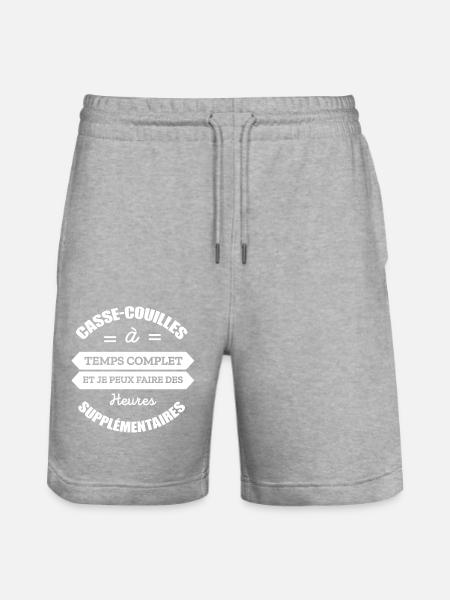 CASSE-COUILLES A TEMPS COMPLET - Short de jogging bio TRAINER Stanley/Stella unisexe - gris chiné