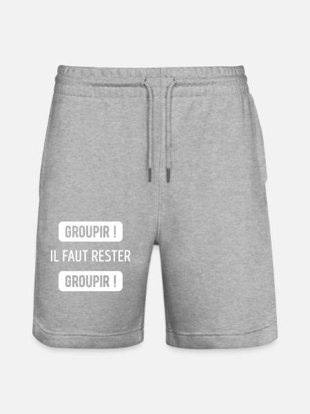 GROUPIR IL FAUT RESTER GROUPIR - Short de jogging bio TRAINER Stanley/Stella unisexe - gris chiné