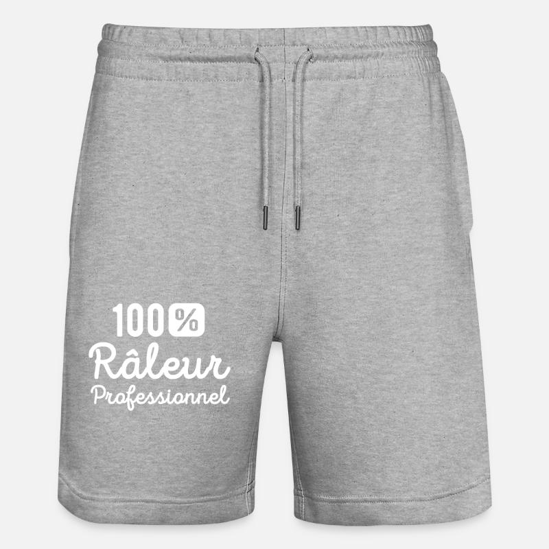 100 RÂLEUR PROFESSIONNEL - Short de jogging bio TRAINER Stanley/Stella unisexe - gris chiné