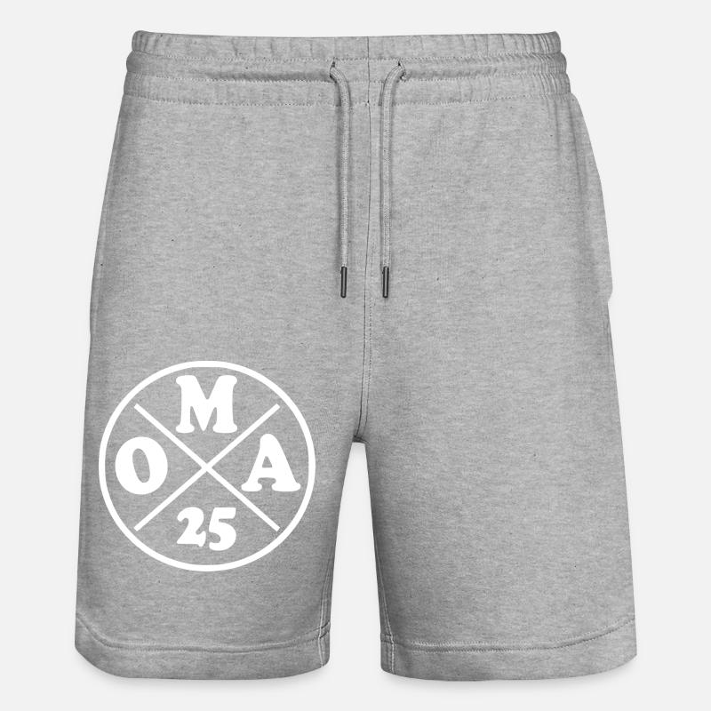 Oma 2025 - Stanley/Stella Unisex Bio Joggingshorts Trainer - Grau meliert