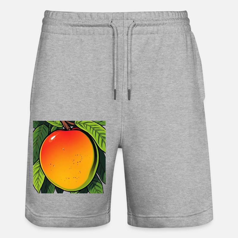 Mango on a Tree - Stanley/Stella Trainer Unisex Organic Jogging Shorts - heather grey