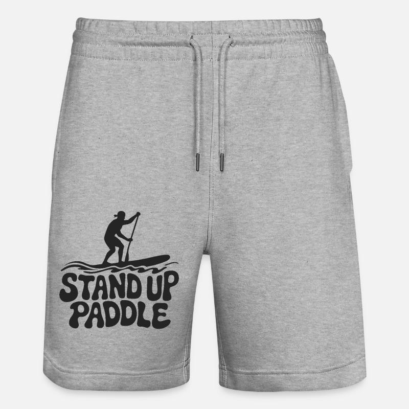 SUP Stand Up Paddle - Stanley/Stella Trainer Unisex Organic Jogging Shorts - heather grey