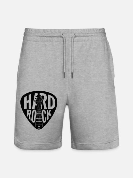 Hard Rock Guitar Pick - Stanley/Stella Trainer Unisex Organic Jogging Shorts - heather grey
