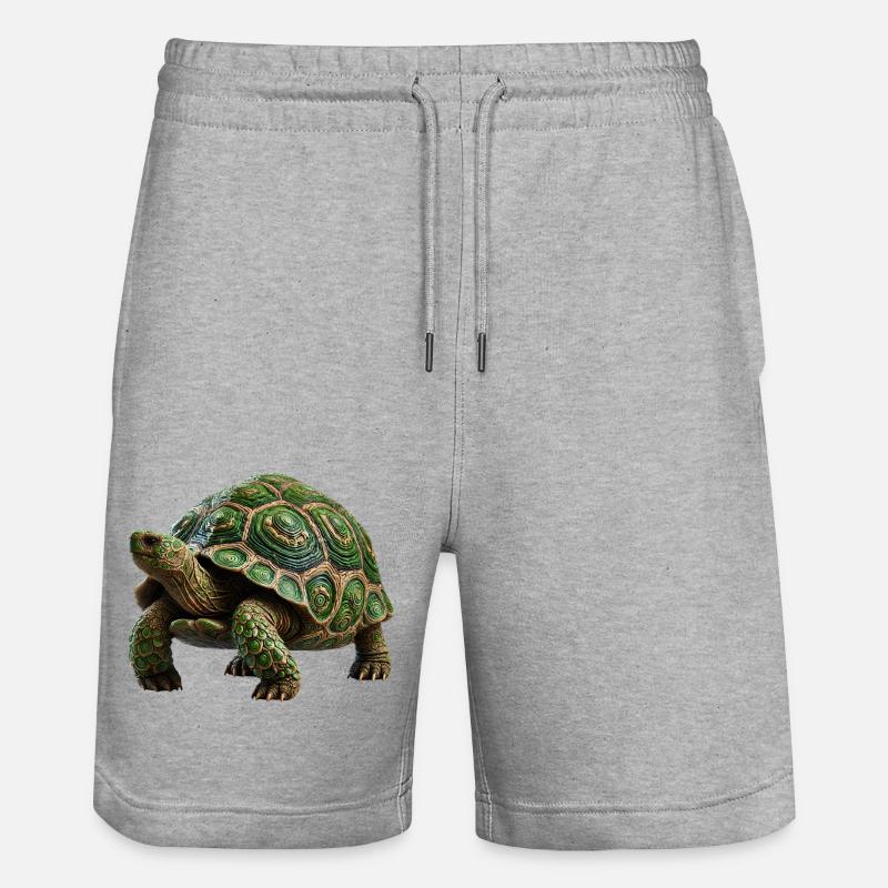 Schildkröte - Stanley/Stella Unisex Bio Joggingshorts Trainer  - Grau meliert