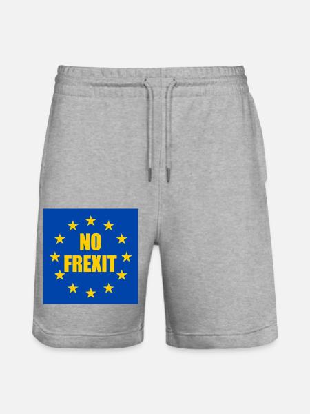 No frexit - Stanley/Stella Trainer Unisex Organic Jogging Shorts - heather grey