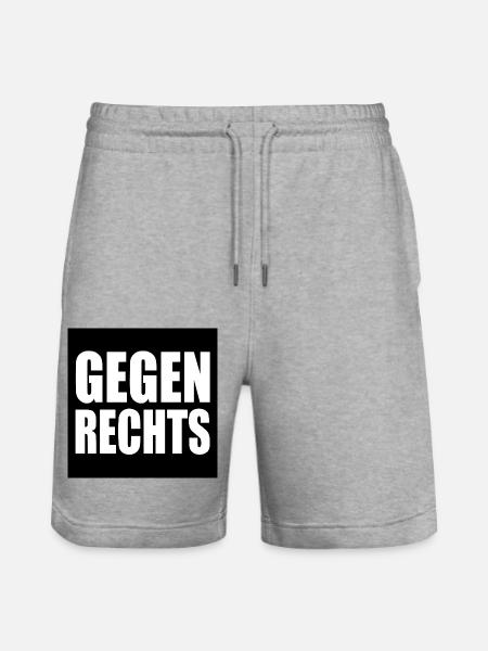 Gegen rechts - Stanley/Stella Unisex Bio Joggingshorts Trainer  - Grau meliert