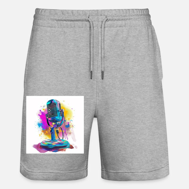 Gaming Microphone - Stanley/Stella Unisex Bio Joggingshorts Trainer  - Grau meliert