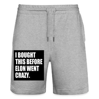 i bought this before elon went crazy - Stanley/Stella Unisex Bio Joggingshorts Trainer  - Grau meliert - Vorne - Nik (191cm) & Marisol (170cm)