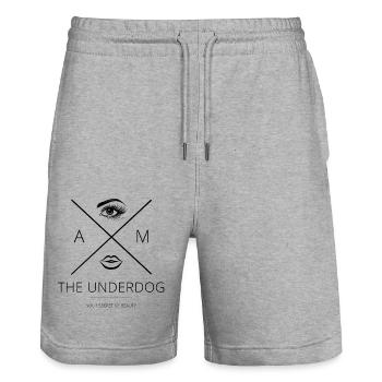 AM The Underdog - YOUR SECRET OF BEAUTY - Stanley/Stella Unisex Bio Joggingshorts Trainer  - Grau meliert - Vorne - Nik (191cm) & Marisol (170cm)