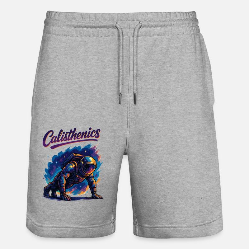 Gymnastique suédoise Astronaute Pompes Cadeau - Short de jogging bio TRAINER Stanley/Stella unisexe - gris chiné