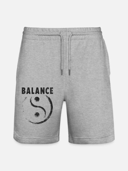 Équilibre Yin et Yang - Short de jogging bio TRAINER Stanley/Stella unisexe - gris chiné