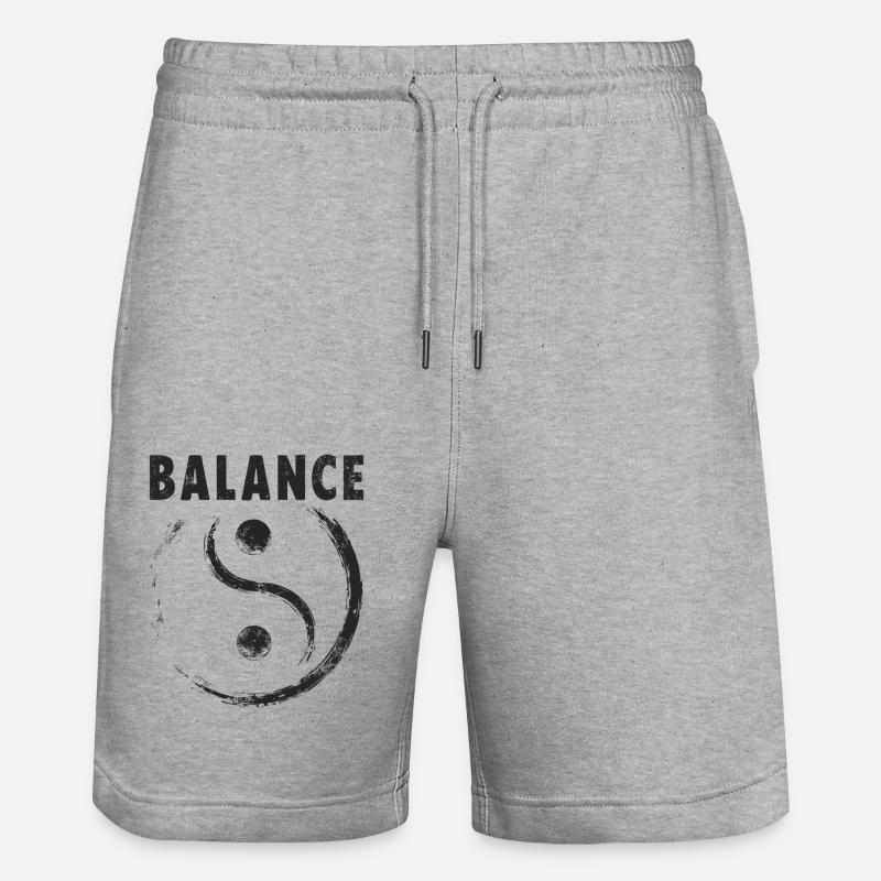 Équilibre Yin et Yang - Short de jogging bio TRAINER Stanley/Stella unisexe - gris chiné
