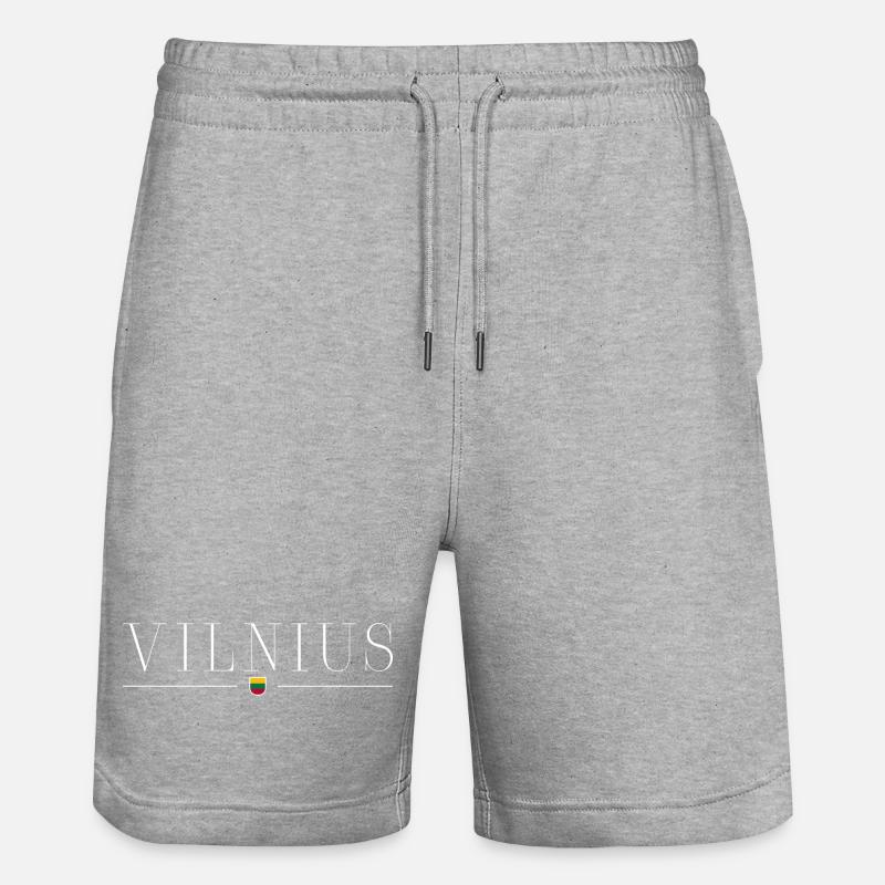 Vilnius, Lituanie Style Design T-Shirt - Short de jogging bio TRAINER Stanley/Stella unisexe - gris chiné