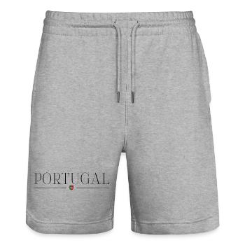 I Love Portugal, Elegance Style Design T-Shirt - Stanley/Stella Trainer Unisex Organic Jogging Shorts - heather grey - Front - Nik (191cm) & Marisol (170cm)