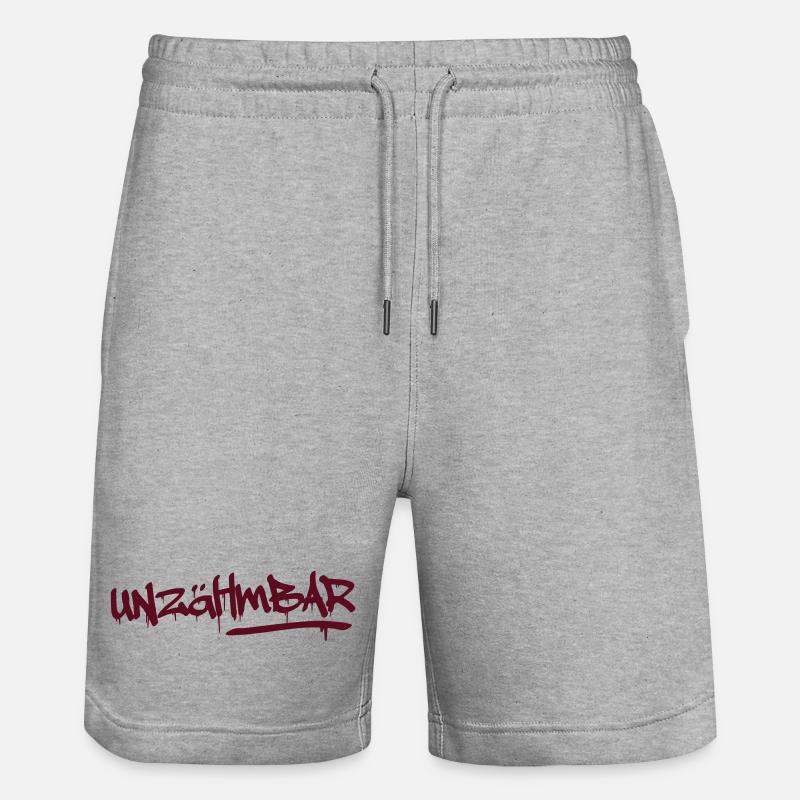 indomptable - Ahhh - Short de jogging bio TRAINER Stanley/Stella unisexe - gris chiné