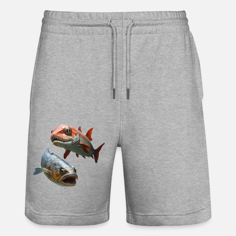 Amazonasfishing - Stanley/Stella Unisex Bio Joggingshorts Trainer  - Grau meliert