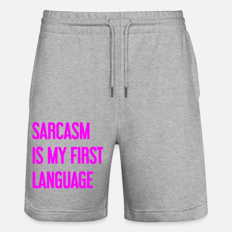 Sarkasmus-Profi - Stanley/Stella Unisex Bio Joggingshorts Trainer - Grau meliert