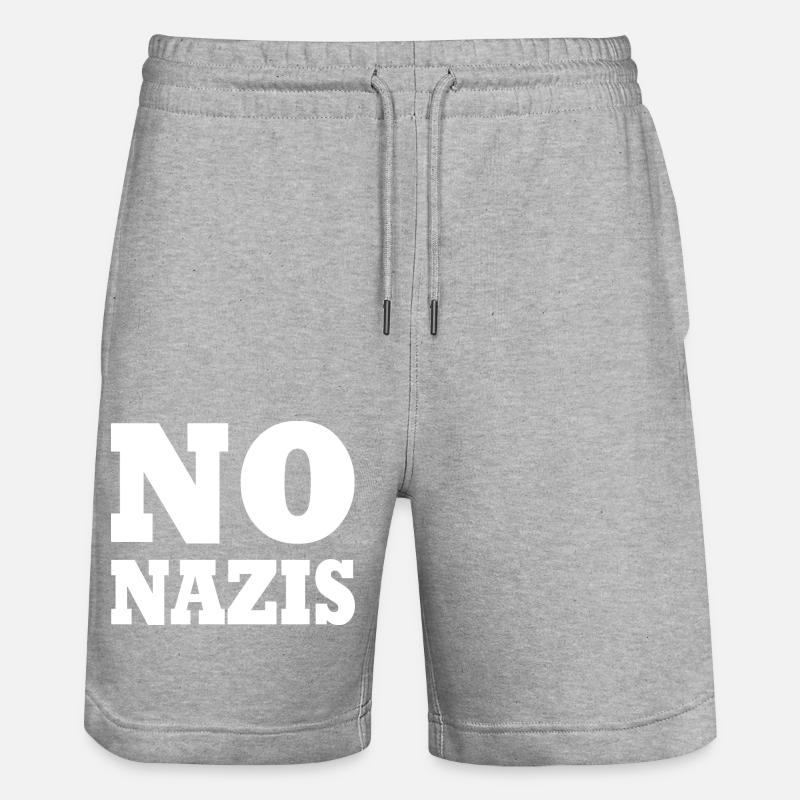 Pas de nazis - Short de jogging bio TRAINER Stanley/Stella unisexe - gris chiné
