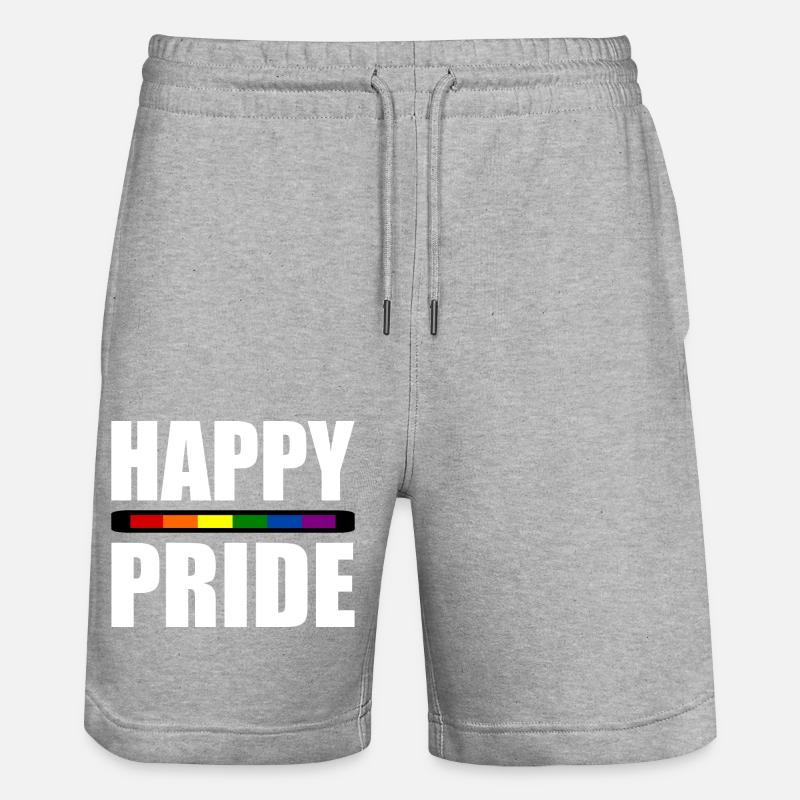 Happy pride - Short de jogging bio TRAINER Stanley/Stella unisexe - gris chiné