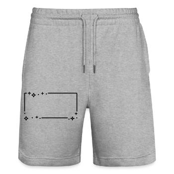 Cadre étoiles étoiles - Short de jogging bio TRAINER Stanley/Stella unisexe - gris chiné - Devant - Nik (191cm) & Marisol (170cm)