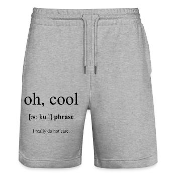 Oh Cool Definition Dictionary - Stanley/Stella Unisex Bio Joggingshorts Trainer  - Grau meliert - Vorne - Nik (191cm) & Marisol (170cm)