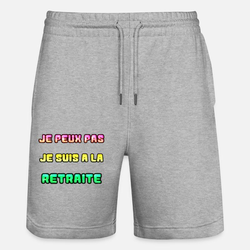 RETRAITE. RETRAITE. RETRAITEE. RETRAITE - Short de jogging bio TRAINER Stanley/Stella unisexe - gris chiné