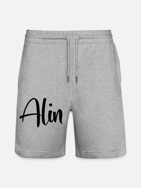 Name - Alin - Stanley/Stella Unisex Bio Joggingshorts Trainer - Grau meliert