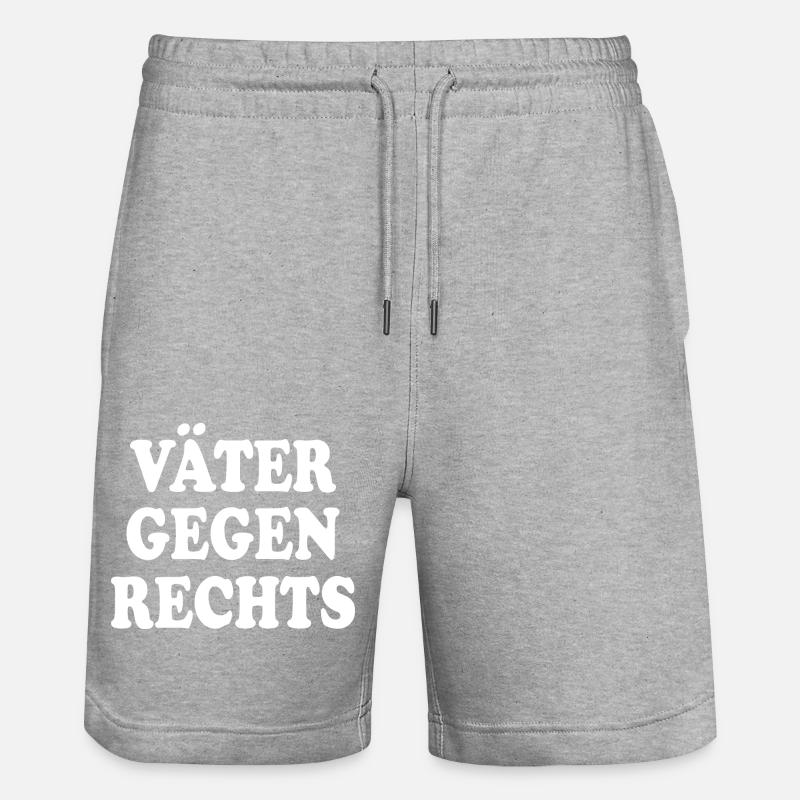 Väter gegen rechts - Stanley/Stella Unisex Bio Joggingshorts Trainer  - Grau meliert
