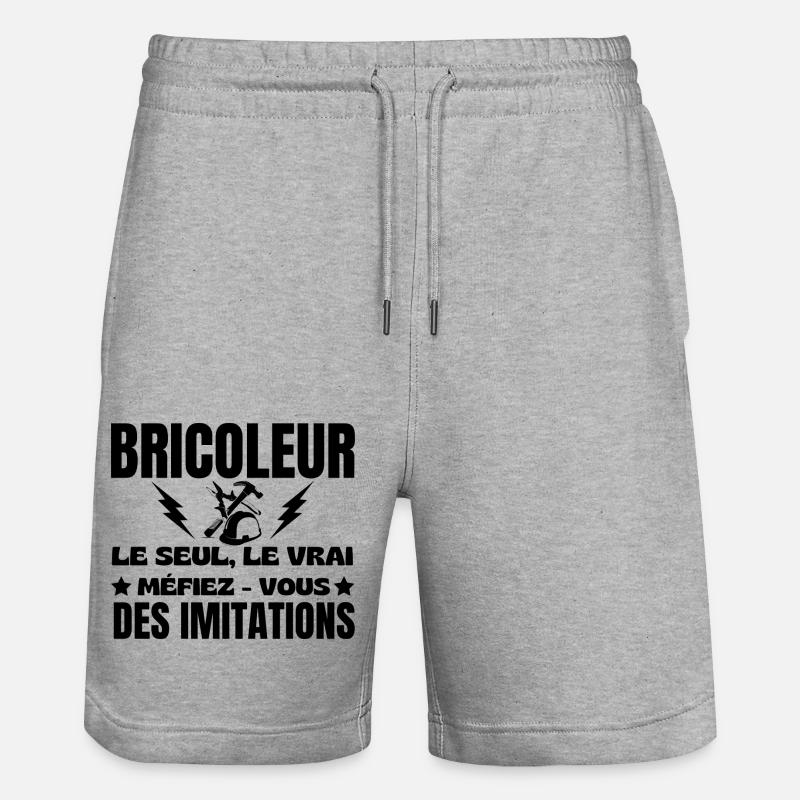 Tüftler, der einzig Wahre - Stanley/Stella Unisex Bio Joggingshorts Trainer  - Grau meliert