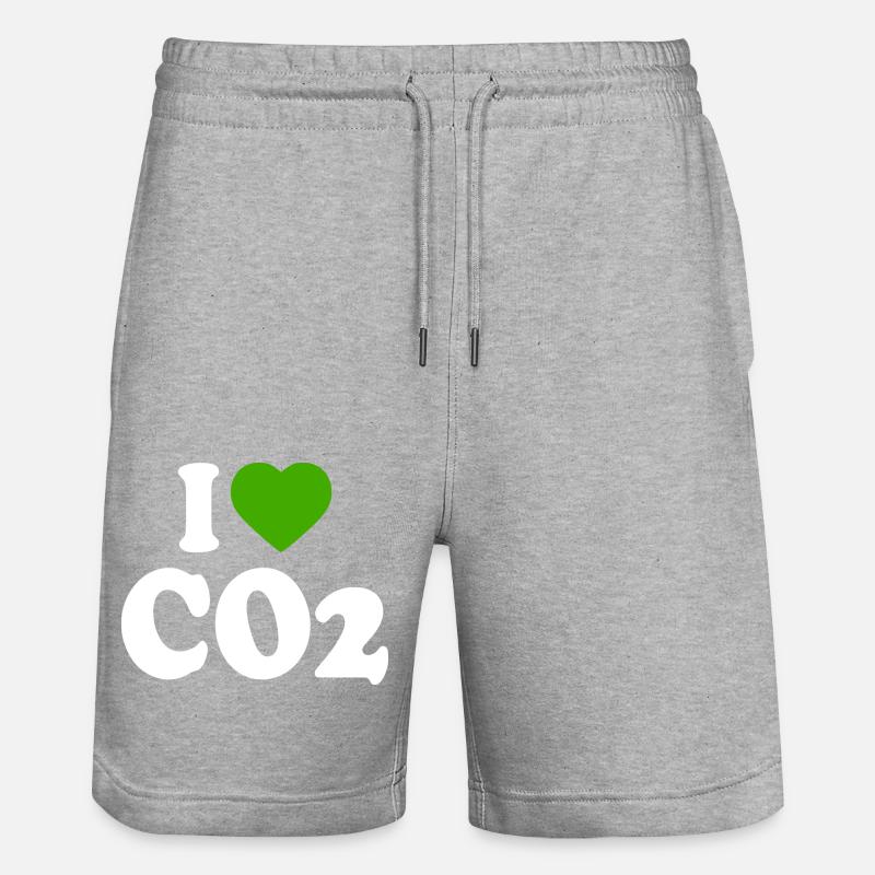 I love co2 - Short de jogging bio TRAINER Stanley/Stella unisexe - gris chiné