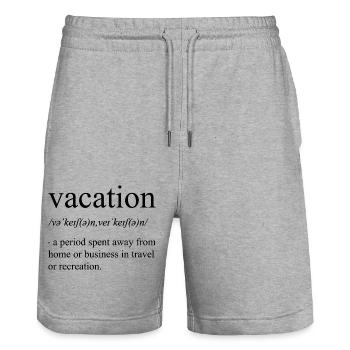 Vacation definition - Stanley/Stella Unisex Bio Joggingshorts Trainer  - Grau meliert - Vorne - Nik (191cm) & Marisol (170cm)