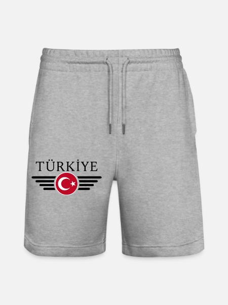 Turkey In-depth Cultural T-Shirt - Stanley/Stella Trainer Unisex Organic Jogging Shorts - heather grey