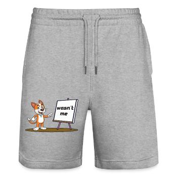 Wasn't Me - Stanley/Stella Unisex Bio Joggingshorts Trainer  - Grau meliert - Vorne - Nik (191cm) & Marisol (170cm)