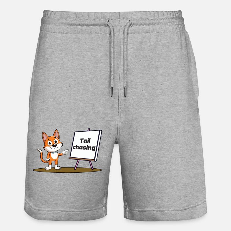 Tail Chasing - Stanley/Stella Unisex Bio Joggingshorts Trainer  - Grau meliert