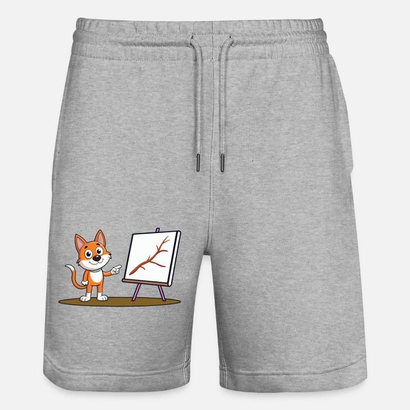 Hol' Stöckchen - Stanley/Stella Unisex Bio Joggingshorts Trainer  - Grau meliert