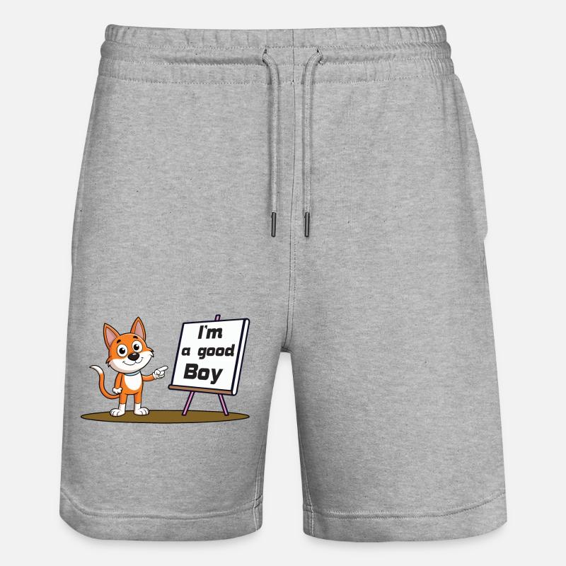 Good Boy - Stanley/Stella Unisex Bio Joggingshorts Trainer  - Grau meliert