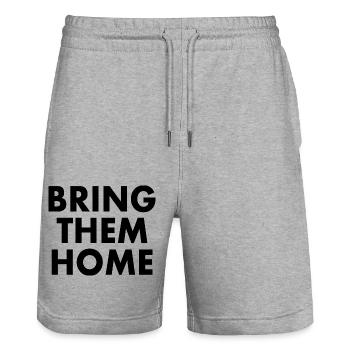 Bring them home - Stanley/Stella Trainer Unisex Organic Jogging Shorts - heather grey - Front - Nik (191cm) & Marisol (170cm)