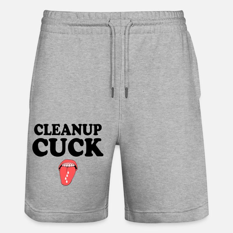 Cuckold clean up - Stanley/Stella Unisex Bio Joggingshorts Trainer  - Grau meliert